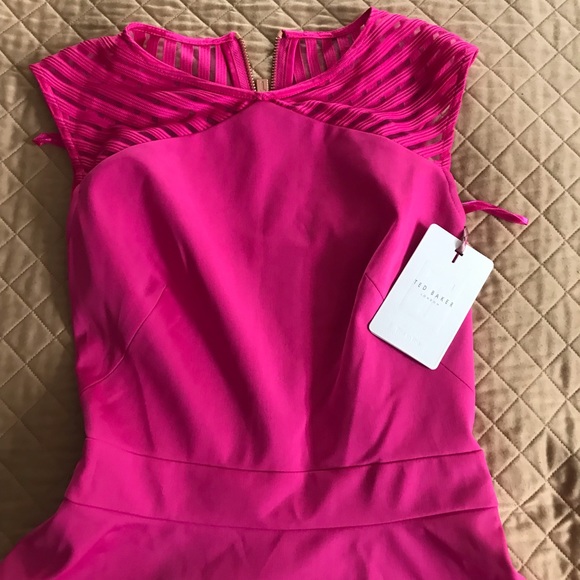 Ted Baker Fuchsia Eleese Skater Dress fit and flare - Picture 9 of 17